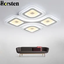 Современный акриловый светодиодный потолочный светильник Horsten с дистанционным управлением, потолочный светильник с регулируемой яркостью для спальни, гостиной, отеля, 220 В