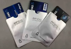 100 шт. RFID защищенный рукава cardsheild Anti Theft кредитной карты протектор Алюминий блокирования RFID рукава карты протектор пустой