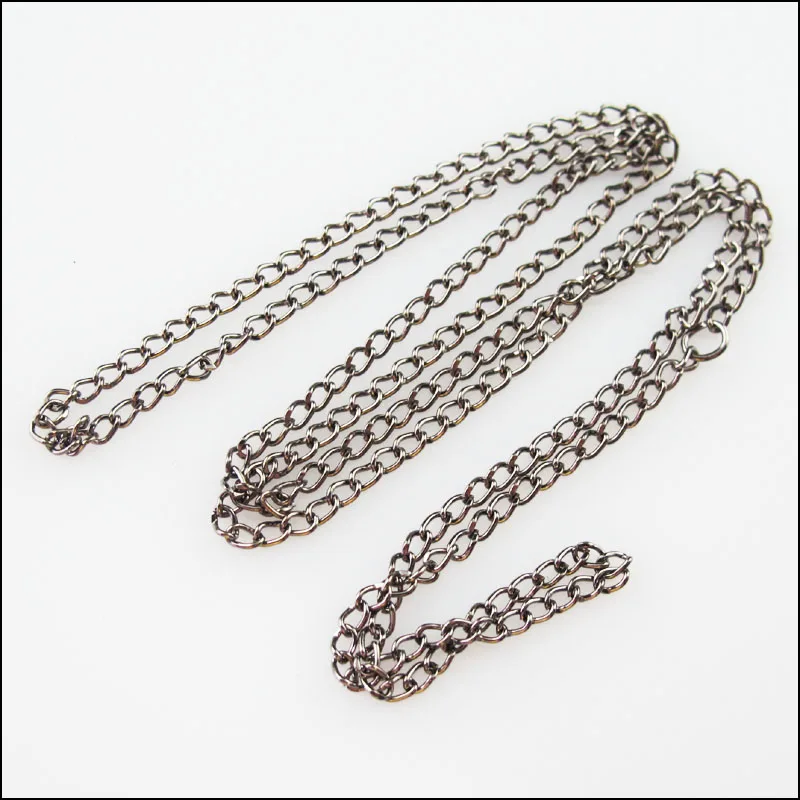 10Strands Necklaces Chains Gunmetal Black For Jewelry Craft DIY 48cmin