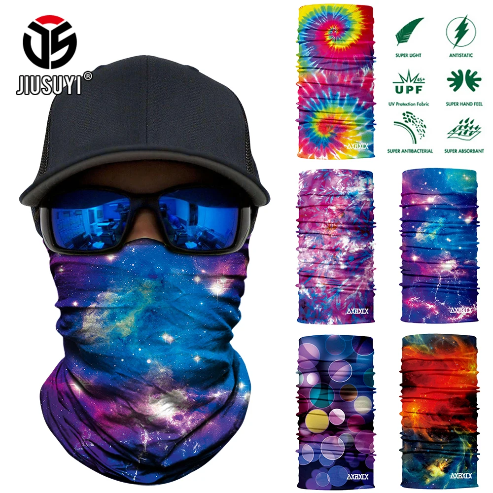 

Galaxy Universe Print Scarf Neck Gaiter Bandanna Circle Loop Summer Sun Protective Neck Tube Ring Scarves Men Headwear Face Mask