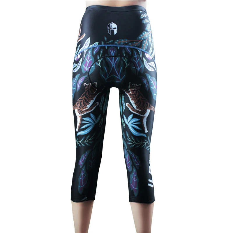 ILPALADINO Cycling Pants for Women 3/4 Length Bike Riding Tights Sportswear With 3D Paded Bicycle Cropped Trousers