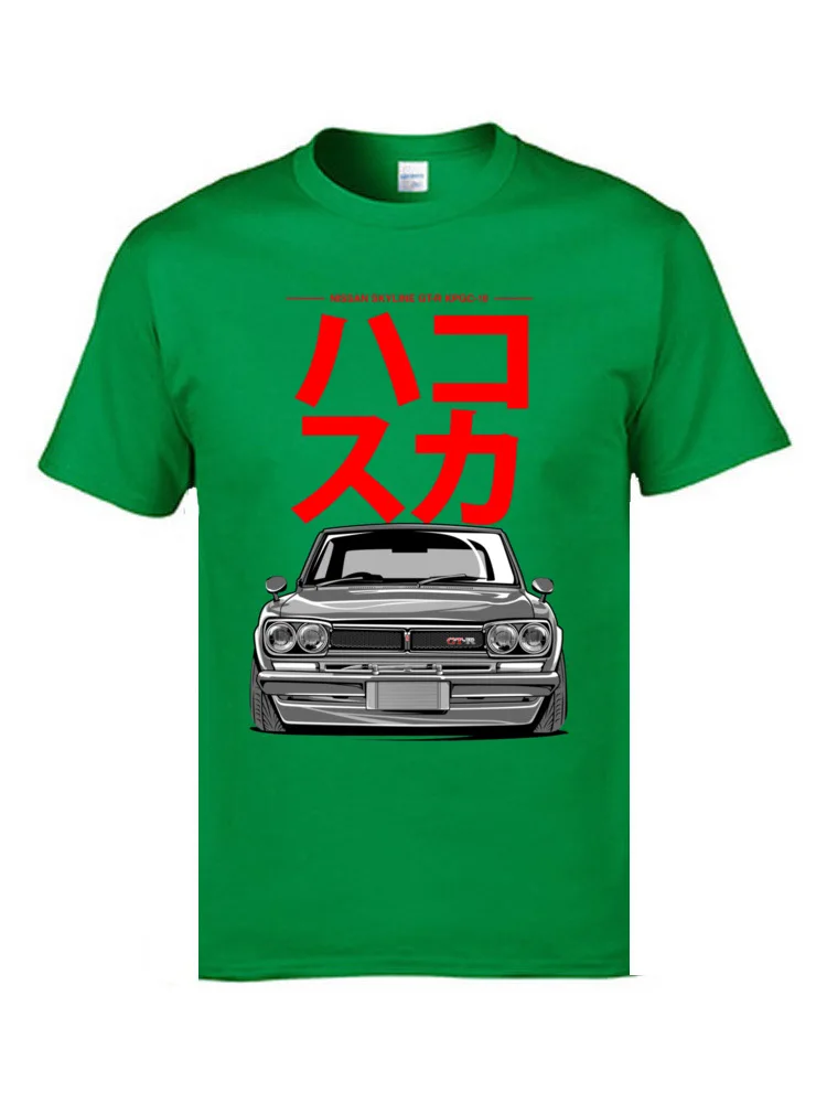 JDM футболка с японским автомобилем, Классическая футболка с скоростным автомобилем, футболка для отца, хлопок, 3D принт, Мужская брендовая одежда для отдыха, Ostern Day - Цвет: Зеленый