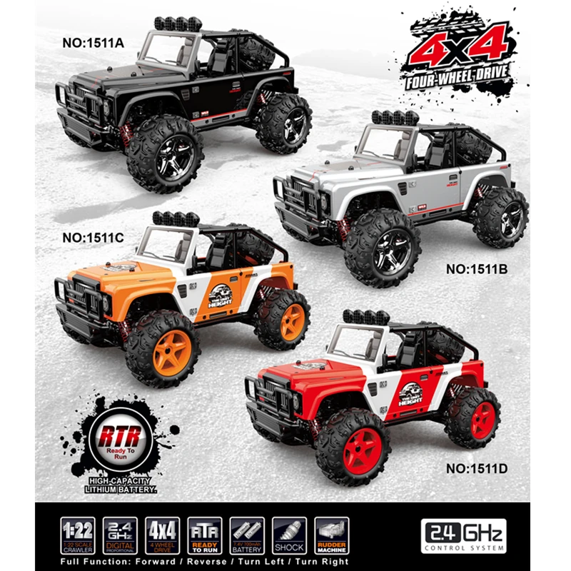 SUBOTECH BG1511 Mini RC Car 1:22 Scale 25MPH High Speed 2.4GHz 4WD Desert Buggy Ready to Race