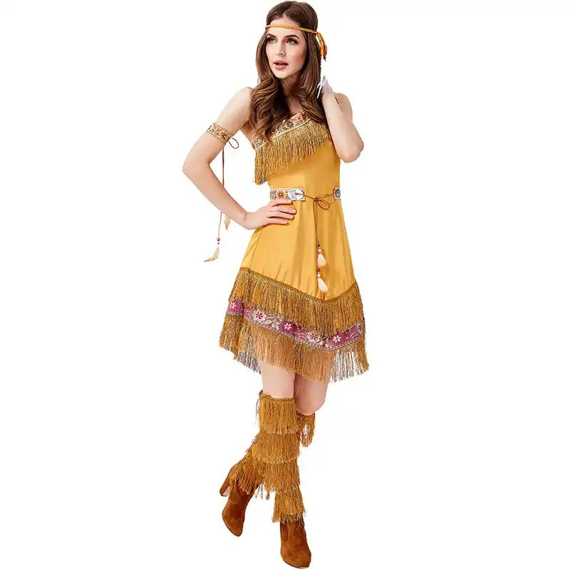 Umorden Women S Indian Maiden Pocahontas Costume For Teen Girls Native Princess Costumes Halloween Party Carnival Cosplay Aliexpress