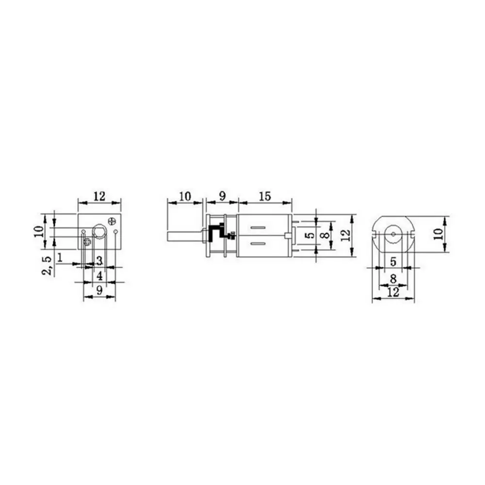 DC 3 V/6 V/12 V N20 мини микро-металлическая передача мотора с Шестерни колеса DC моторы 15/30/50/60/100/200/300/500/1000 об/мин