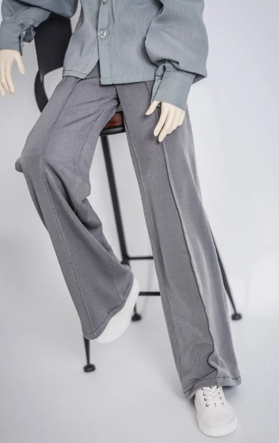 BJD кукольная одежда с кристальной пеньковой нитью, широкие штаны, серые и белые 1/4 1/3 MSD SSDF, аксессуары для кукол - Цвет: Серый