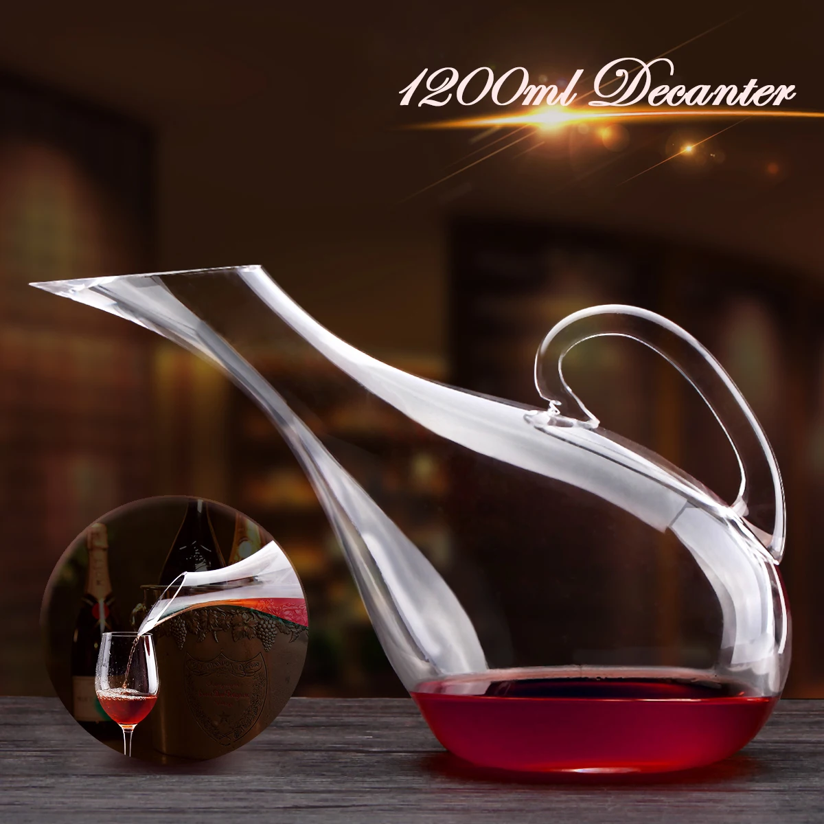 1200ml Crystal Wine Glass Wine Decanter Lead free Crystal Wine Bottle