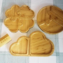 Бамбуковая гостиничная креативная специальная Палетка любовь звезда Луна ужин Фруктовая тарелка Бытовая полукруглая головоломка в форме сердца