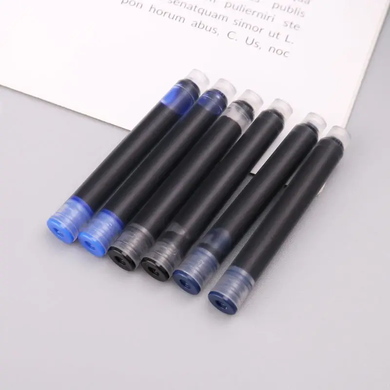 100 шт. Jinhao универсальный цвет: черный, синий чернила с перьевой ручкой Sac картриджи 2,6 мм заправки школьные канцелярские