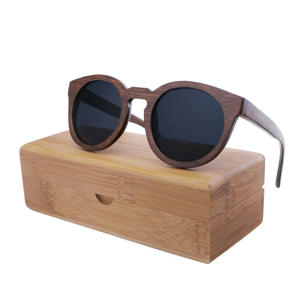 BerWer New Round Top bamboo sunglasses Brand Sunglasses Women Retro Designer wooden sunglasses men/women coach sunglasses Sunglasses