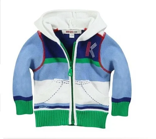 2014 New arrival French designer children fashion cotton hooded coat top quality boys brand Autumn Winter