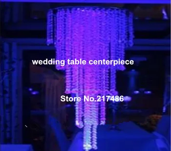 

new style acrylic crystal Candle Holders Stand Flowers Vase Candlestick Road Lead Candelabra Centre Pieces Wedding Decoration