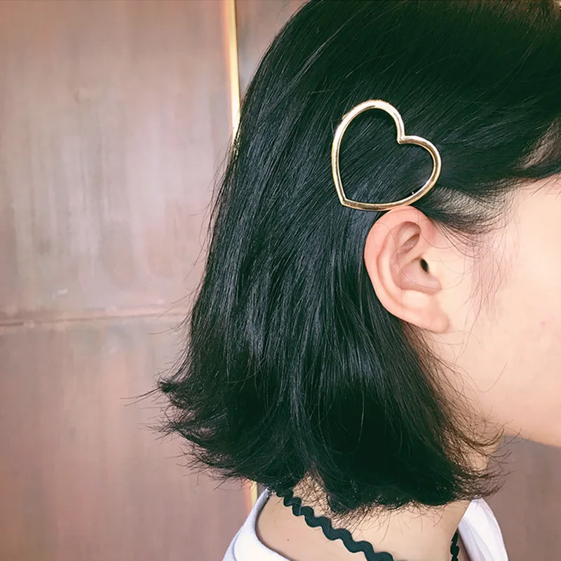 

Fashion Women Girls Hairpins Love Heart Hair Clips Delicate Hair Pins Barrettes Wedding Jewelry Accessories Hair Ornaments Gift