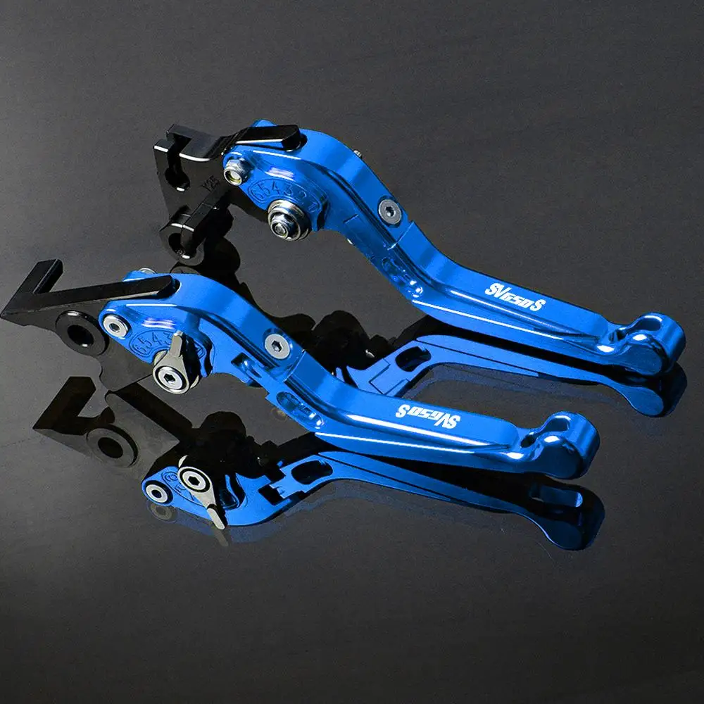 Для SUZUKI SV 650 S SV 650 S SV650 S SV650S 1999-2009 регулируемые мотоциклетные Тормозные сцепления аксессуары для рычагов складные тормозные рычаги - Цвет: Blue