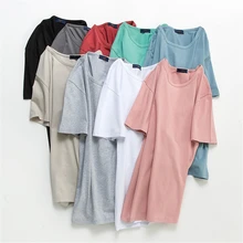 Men's Summer Cotton Solid Color Round Neck Short Sleeve T-Shirt Harajuku Style Japanese Home Set Half Sleeve Loose Toping Shirt Men's Summer Cotton Solid Color Round Neck Short Sleeve T-Shirt Harajuku Style Japanese Home Set Half Sleeve Loose Toping Shirt