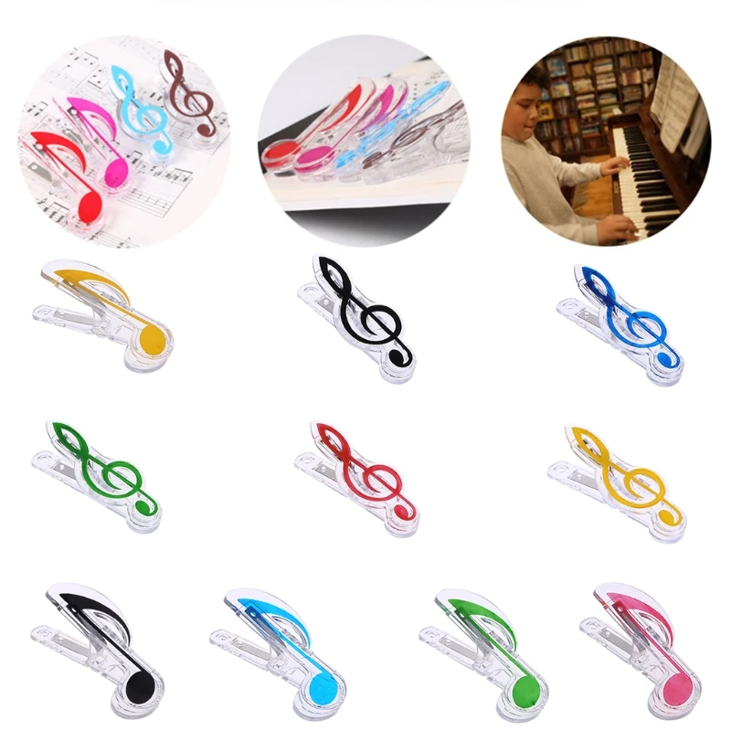 

1PC Musical Book Note Clip Plastic Piano Music Book Page Clip Treble Clef Clip