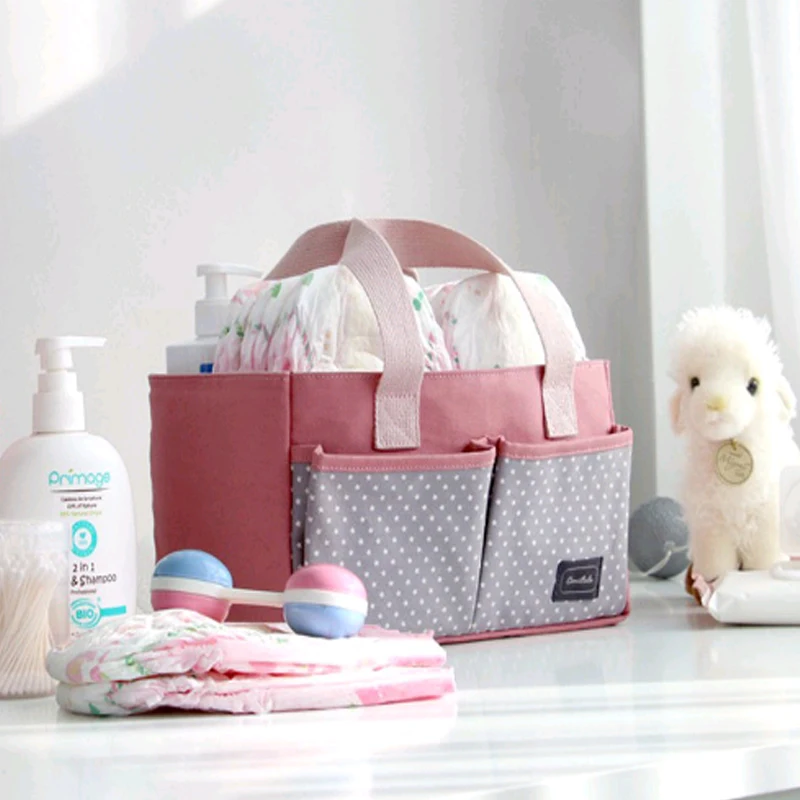 

New Design Diaper Bag For Baby Stuff Mummy Nappy Bag Stroller Organizer Portable Baby Bag Travel Hanging Carriage Storage Bag