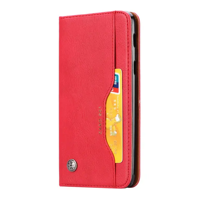 Red case Роскошный флип Etui для Coque samsung A70 чехол samsung Galaxy A70 чехол 360 Защитный Кошелек держатель для карт для samsung A 70 70A чехол - Цвет: Red case