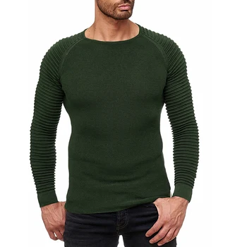 

2018 Fashion Spring O-Neck Slim Fit Sweater Men Thin Pullover Men Homme Leisure Solid Color Sweater M-XXL GHJ