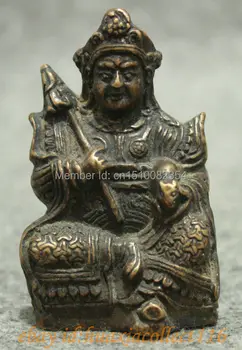 

Old Tibet Bronze Collect Buddhism The King of Wealth Statue Mammon God Figurine
