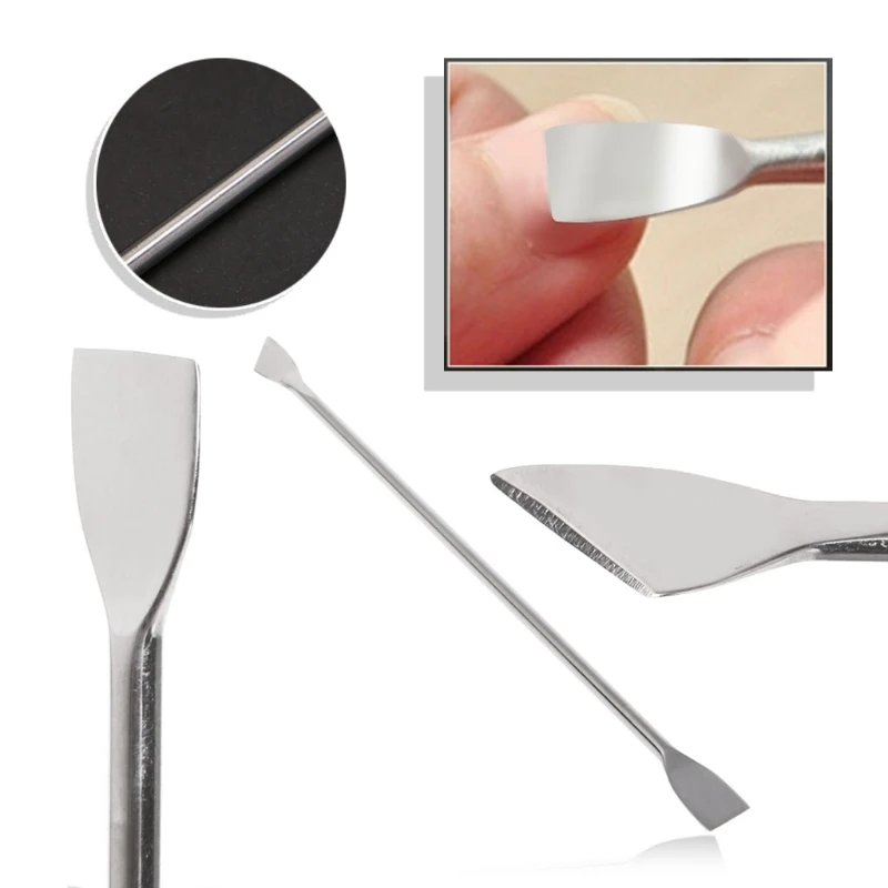

HUAMIANLI Cuticle Pusher Dual-ended Stainless Steel UV Gel Cuticle Nail Remover Anti-slip Manicure Tools Dropshipping
