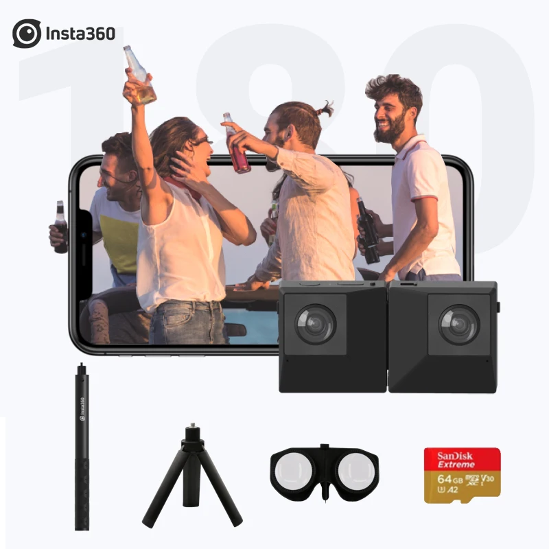 Insta360 EVO 3D Очки виртуальной реальности VR Камера 5 7 K видео складной панорамный для
