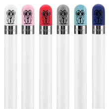 6pcs Silicone Caps For Apple Pencil Caps,Silicone Protective Replacement Cartoon Drawing Cap Compatible Apple Pencil Tips