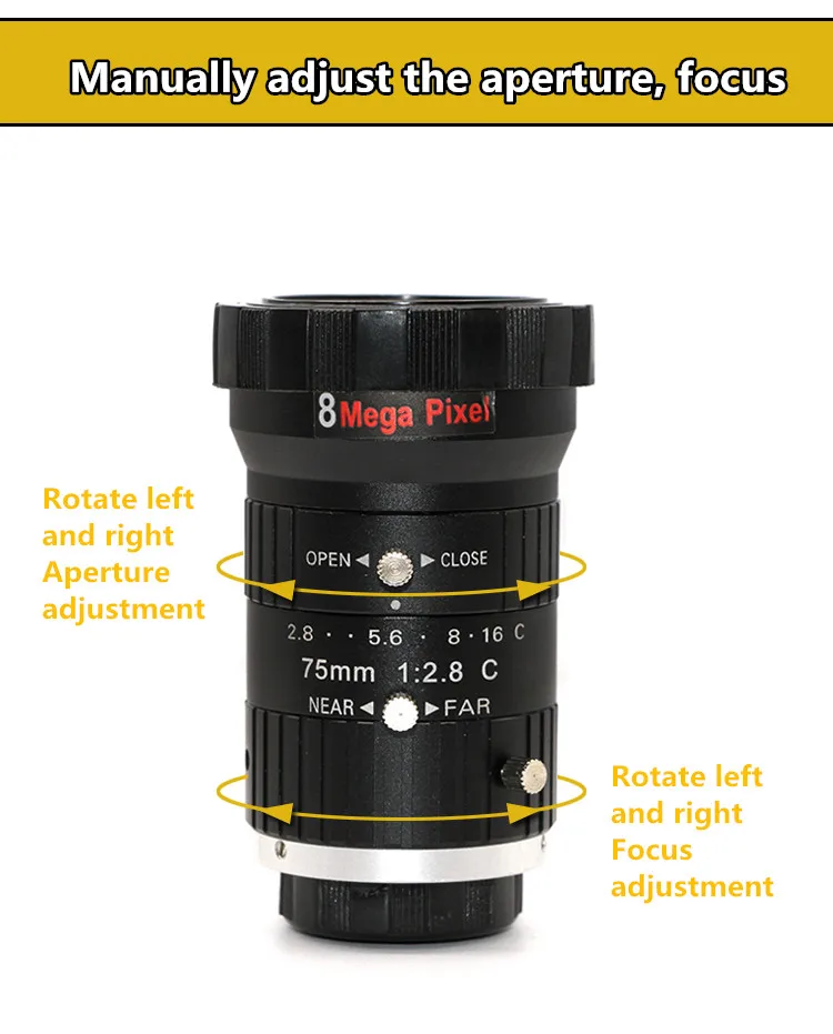 Manually adjust the aperture, focus