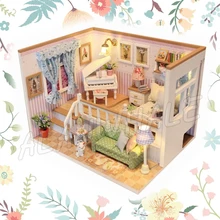 Миниатюрный Кукольный дом романтическая Милая креативная комната DIY кукольный домик с мебелью поделки игрушки для взрослых игрушки для подростков модельные строительные наборы