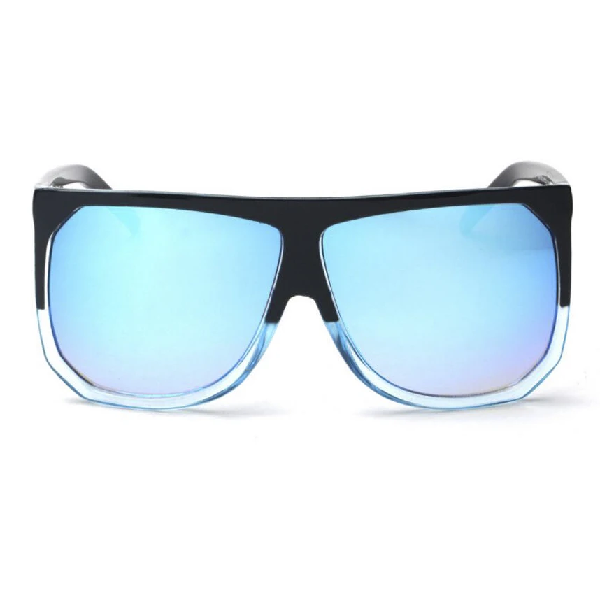 ROYAL GIRL, новинка, брендовые дизайнерские модные женские солнцезащитные очки, большие размеры, Женские винтажные солнцезащитные очки с плоским верхом, очки Oculos de sol ss568 - Цвет линз: 4 bule mirror