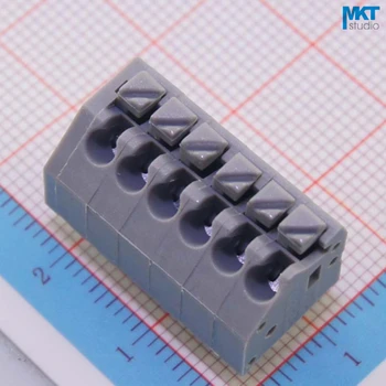 

100Pcs 6P B-Type 3.50mm Pitch Spring Clamp PCB Screwless Terminal Block
