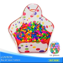 100 шт. шары мультфильм шестиугольник детей океан мяч игровой, ловушка палатка-бассейн горошек складной дети стреляют корзина палатка игрушка открытый P120-6