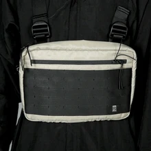 Мужская нагрудная сумка белая в стиле хип-хоп Уличная функциональная тактическая нагрудная сумка для мужчин черная сумка на плечо уличная Женская поясная сумка