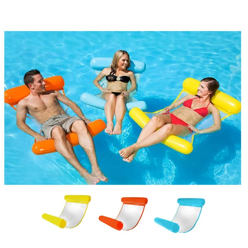 

Summer Floating Water Hammock Float Lounger Inflatable Floating Bed Beach Swimming Pool Lounge Float Bed Chair Kids Adults