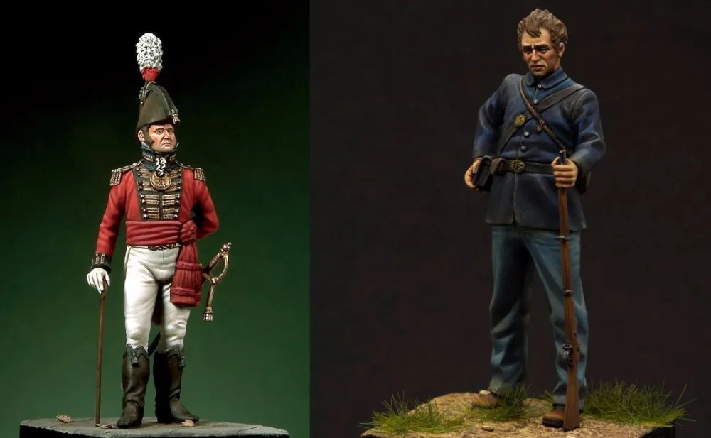 

Assembly Unpainted Scale 1/32 54mm US Soldier, American and Marines figure Historical Resin Model Miniature Kit