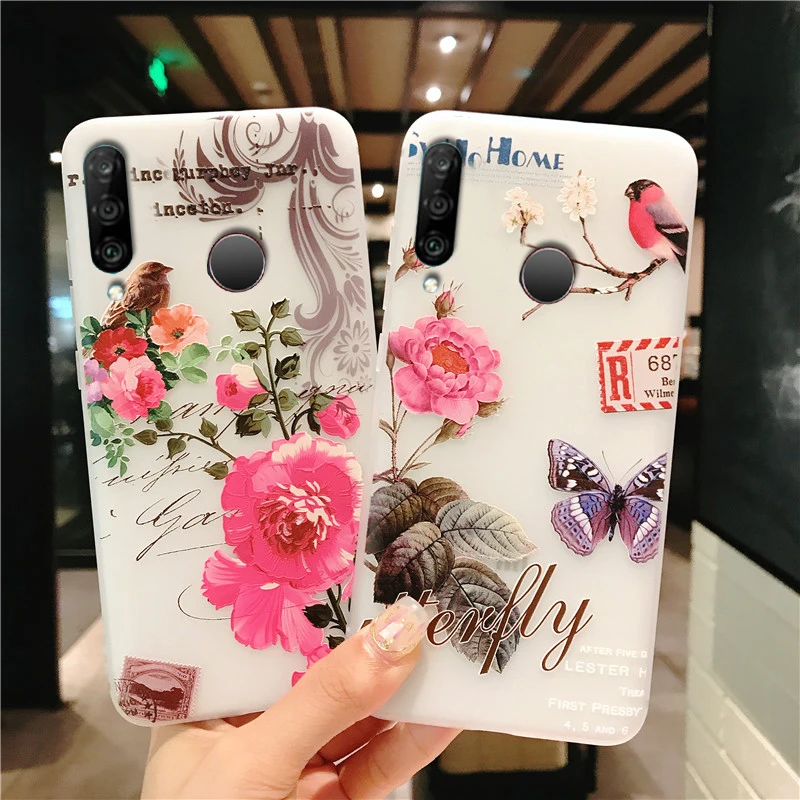 

Coque,cover,Case,for Huawei p30 lite P 30 pro P30lite p30pro Soft Silicone Luxury Silicon cute original Phone Back Flower Etui