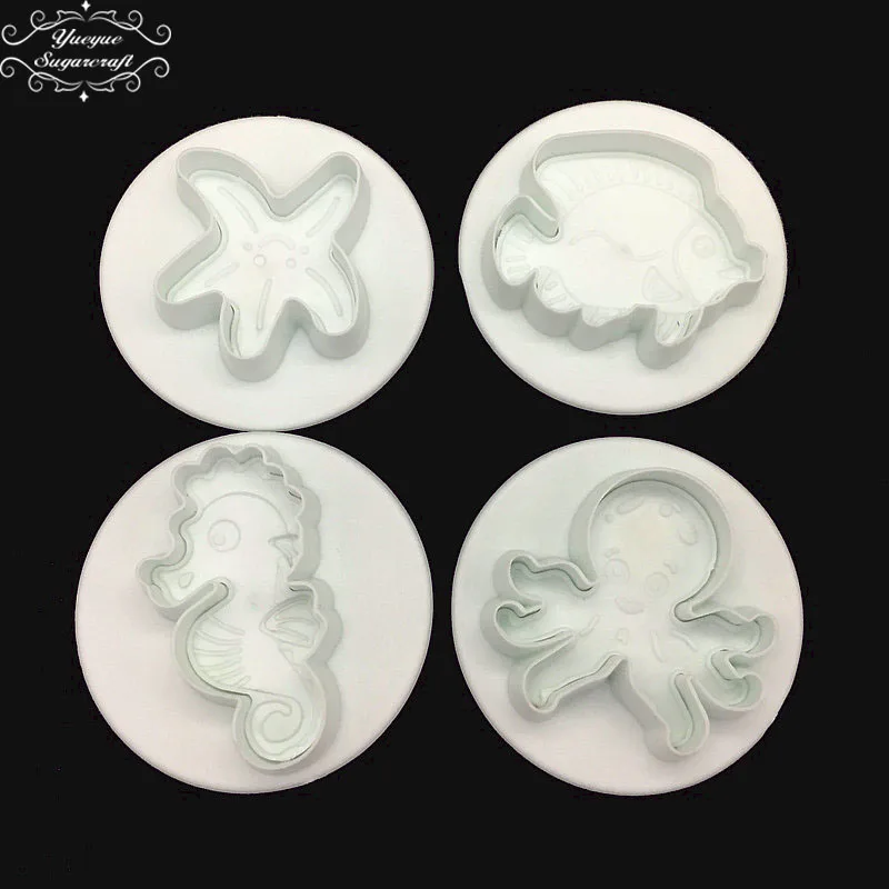 Yueyue Sugarcraft морская лошадь starfi Пластиковая форма для торта помадки инструменты