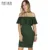 FATIKA Elegant Green Blue Red Ruffle Dress Womens Clothing Summer Dresses Women Sexy Dresses Off The Shoulder Bodycon Dress