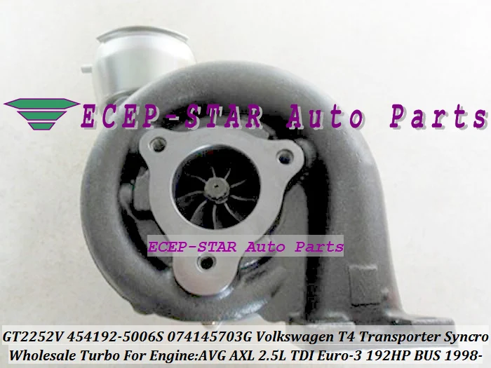 GT2252V 454192 454192-5006S 074145703G Turbo Turbocharger For Volkswagen T4 Bus Transporter Syncro 1998- AVG AXL 2.5L TDI (2)