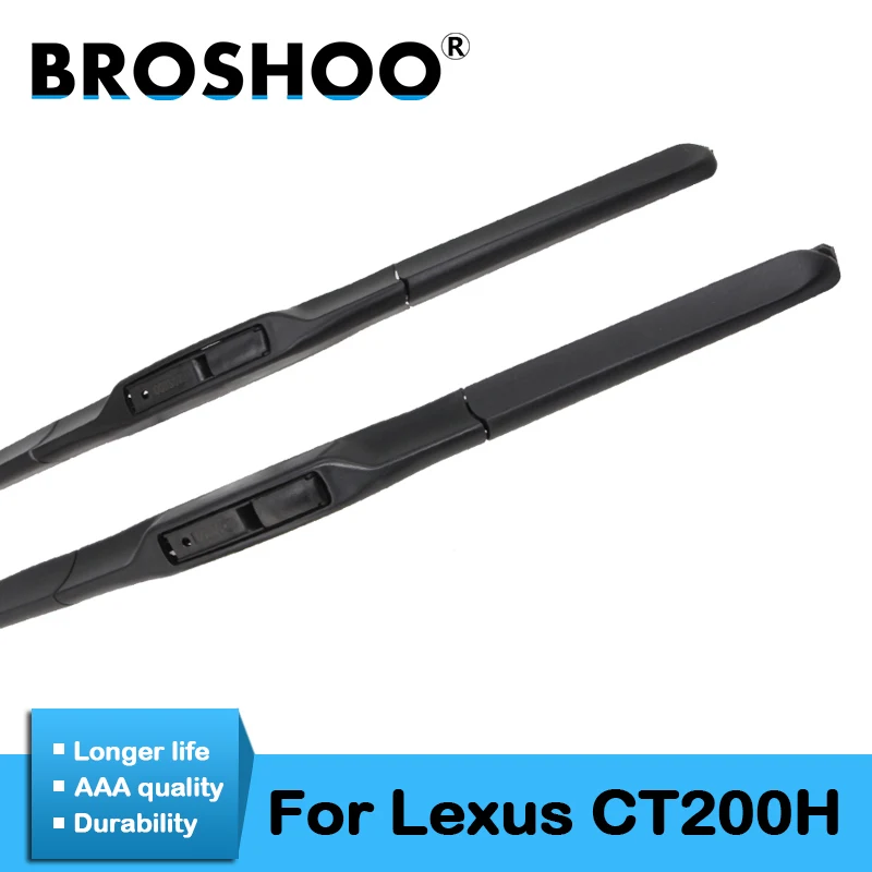 

BROSHOO Auto Wiper Blades Clean The Windshield For Lexus CT200H ,2011 2012 2013 2014 2015 2016 2017 Fit Standard Hook Arm