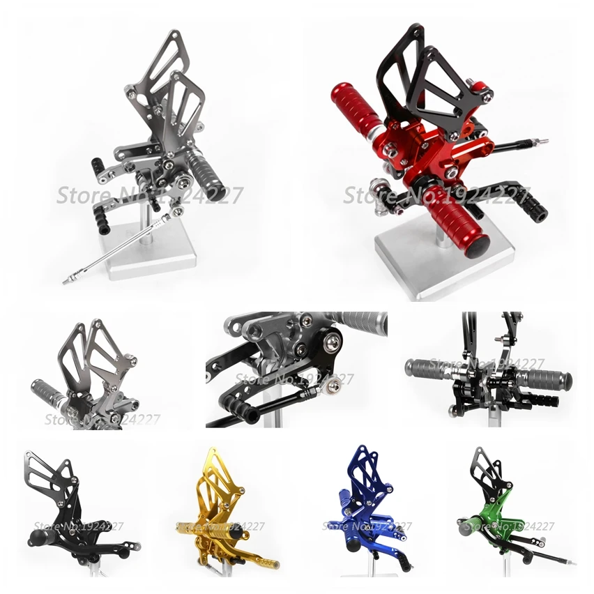 

CNC Rearsets Foot Pegs For Suzuki GSXR1000 2000-2004 Motorcycle Footpeg Rear Brake Shift Set GSXR 1000 600 750 2001 2002 2003