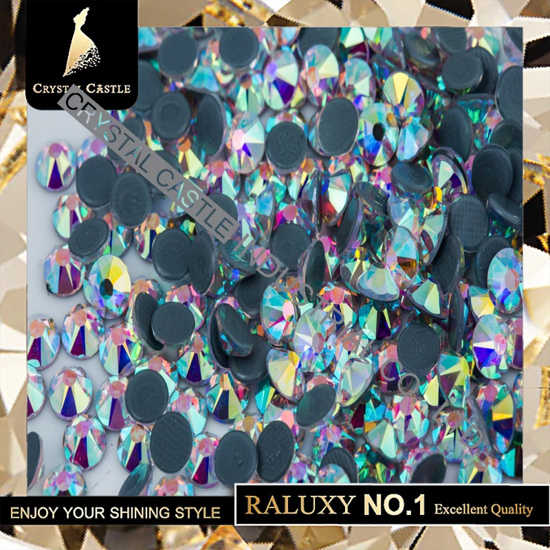 Обновление всех размеров 6A новинка прозрачное белое стекло AB со стразами стразы