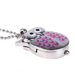 Ycys-милый мини Сова карманные часы ожерелье-серебро и розовый
