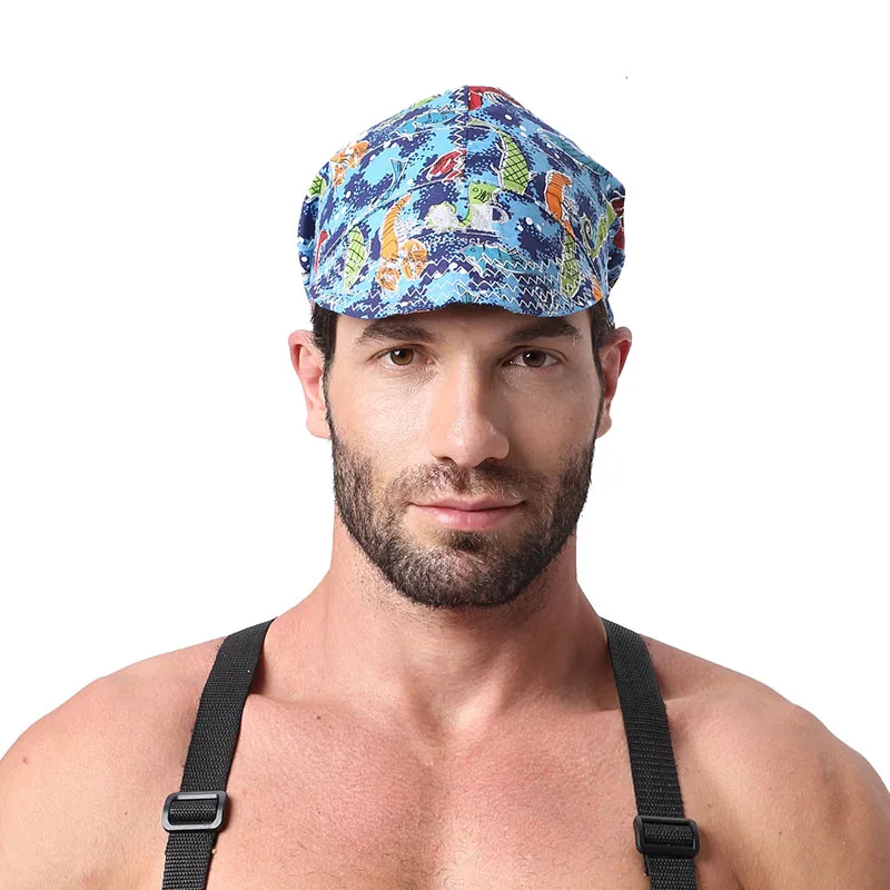 Soft Cotton Embroidered Welding Caps Pattern 6623 Head Protector for