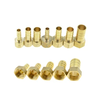 

Brass Hose Fitting 4mm 6mm 8mm 10mm 19mm Barb Tail 1/8" 1/4" 1/2" 3/8" BSP Female Thread Copper Connector Joint Coupler Adapter