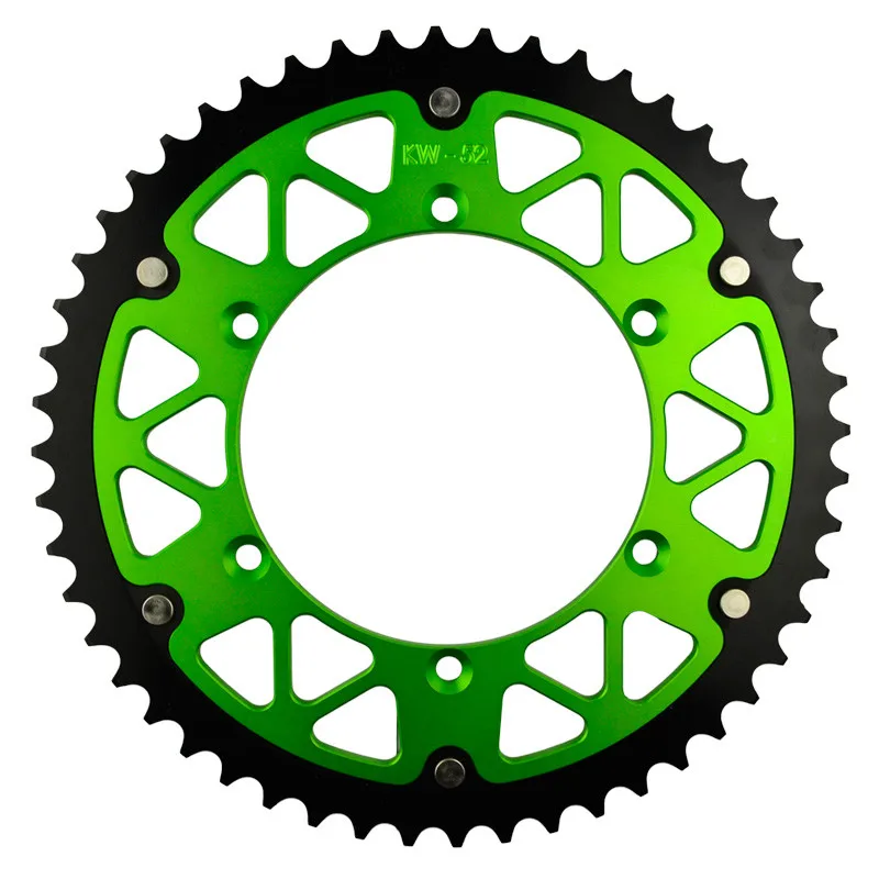 Детали мотоцикла стальные алюминиевые композитные 45~ 52 T задние звездочки для KAWASAKI KLX250 SDF SEF KLX450R kx250f-e Fit 520 цепь - Цвет: 52T