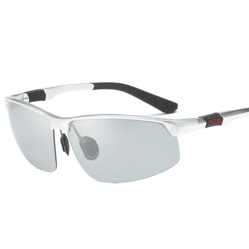 YSO, фотохромные солнцезащитные очки, мужские поляризованные очки, алюминиево-магниевая оправа, HD линзы, солнцезащитные очки, Ретро стиль, Oculos, солнцезащитные очки 3121 - Цвет линз: Silver-Photochromic