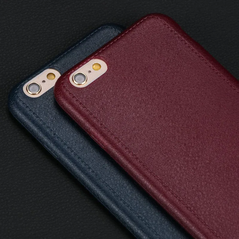 

For iPhone 7 Tpu Soft Case Super Thin Leather Pattern Texture Phone Case For iPhone 5 5S SE 6 6S Plus Cases