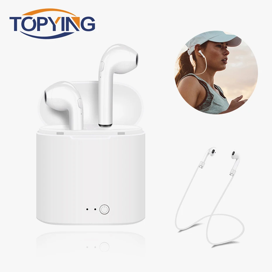 

I7S Tws Mini Bluetooth Earphones Wireless Headset Earbuds With Wire And Charging Box For Iphone X Samsung S9 Plus Xiaomi Huawei