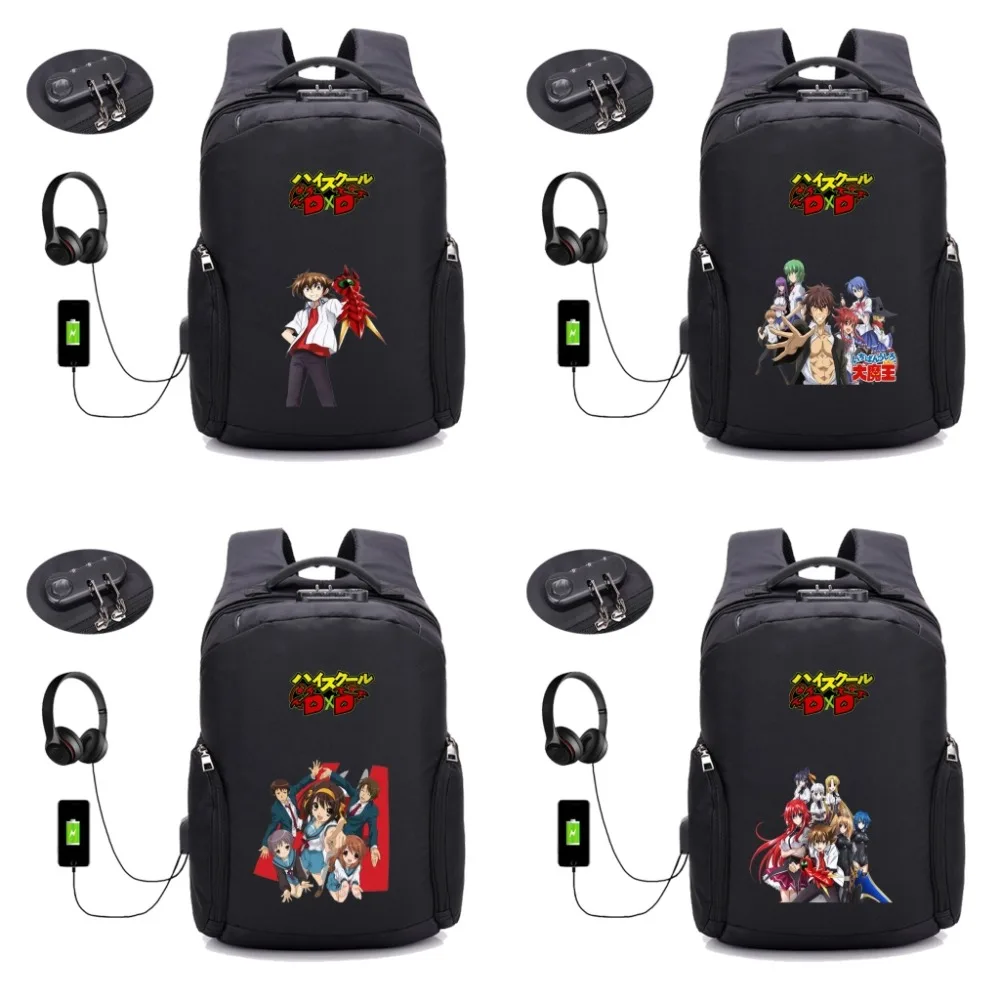 Anime High School Dxd Backpack Usb 